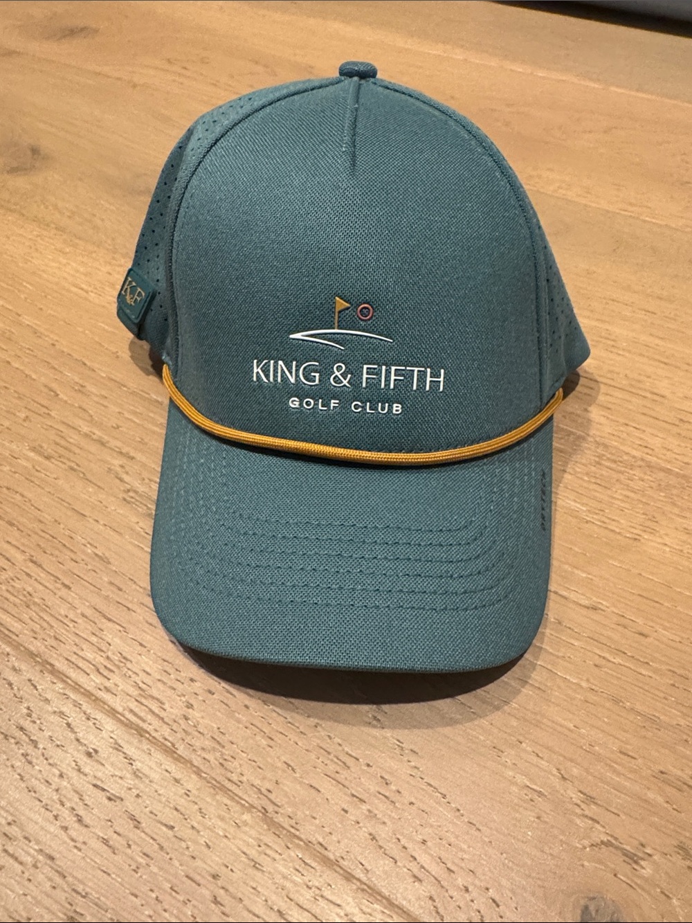Small Golf Cap with Gold Accent